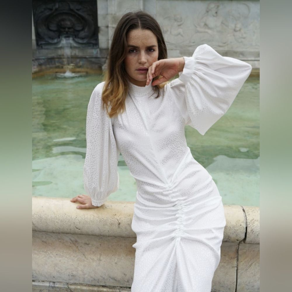 NWT House of Lancry Bliss Dress in‎ Leopard White Print Size XXL